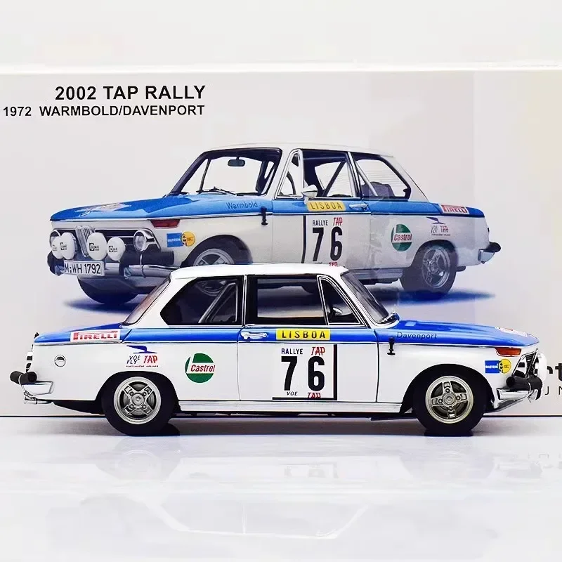 Autoart 1:18 2002 Tap Rally 1972 Warmbold/Davenport Simulação Edição Limitada Todo Aberto Liga de Metal Estático Modelo de Carro Brinquedo Presente