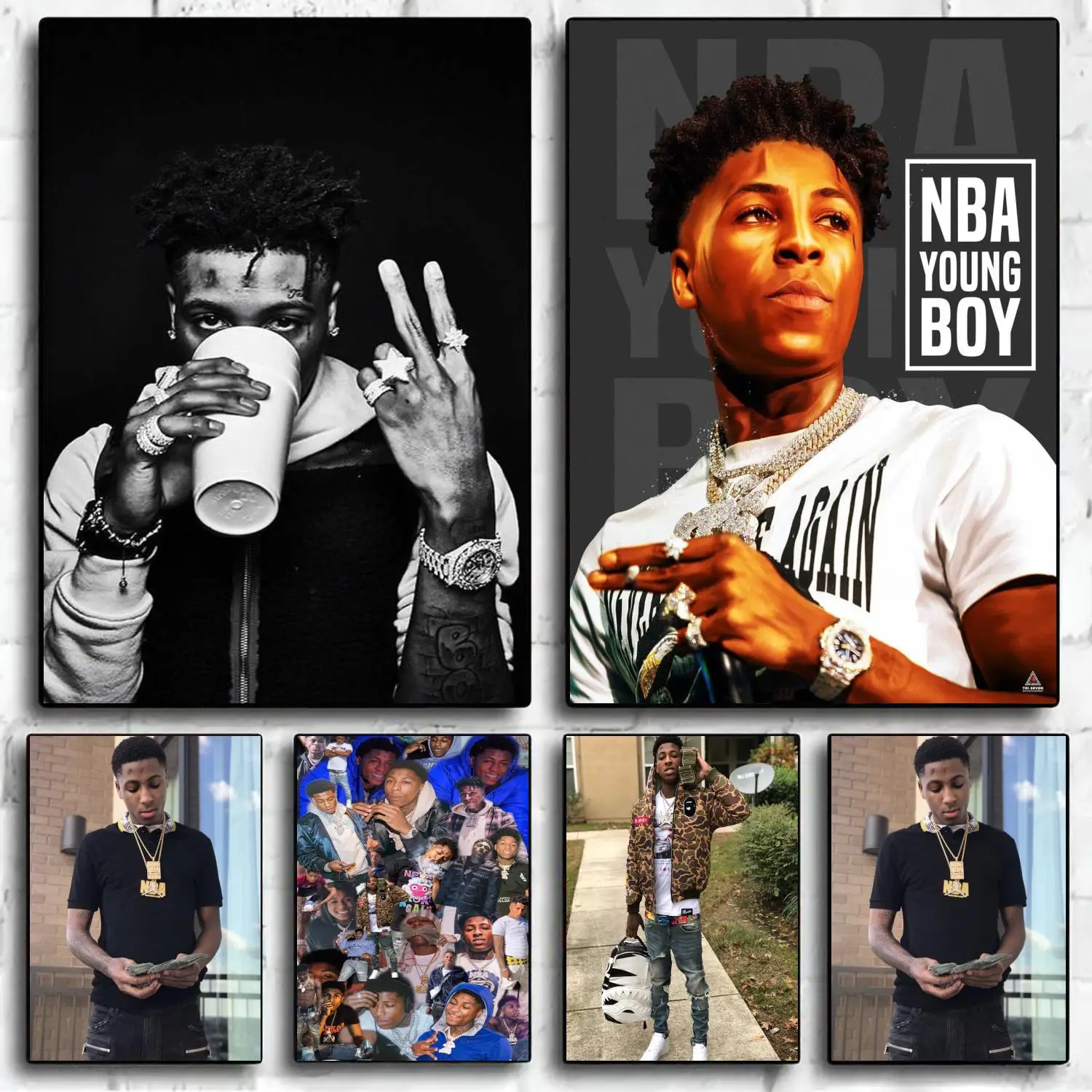 

nba youngboy Decoration Art Poster Wall Art Personalized Gift Modern Family bedroom Decor Canvas Posters