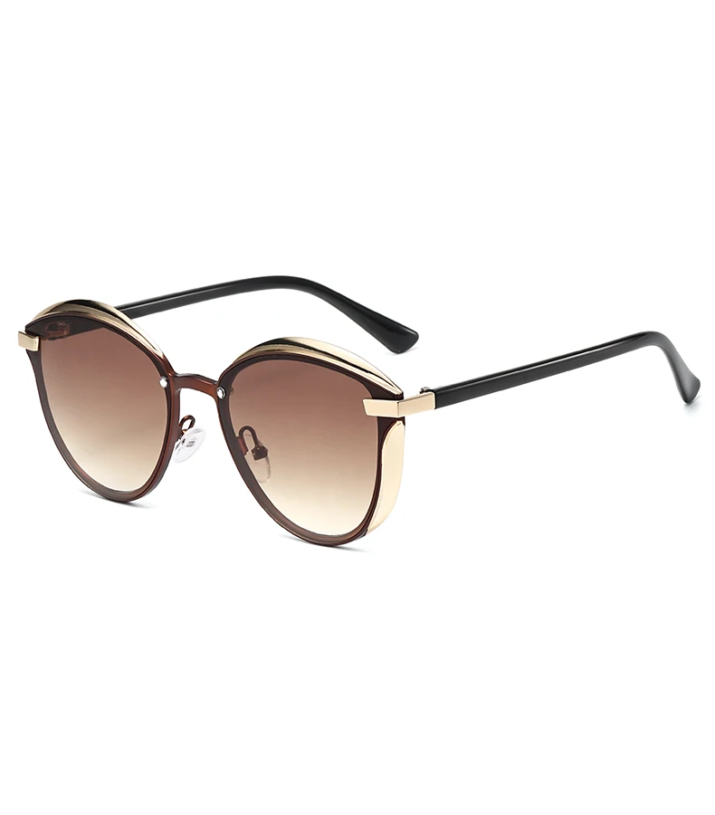 Óculos de sol femininos luxuosos e modernos, óculos de sol femininos de marca retrô olho de gato, óculos de sol de praia para férias