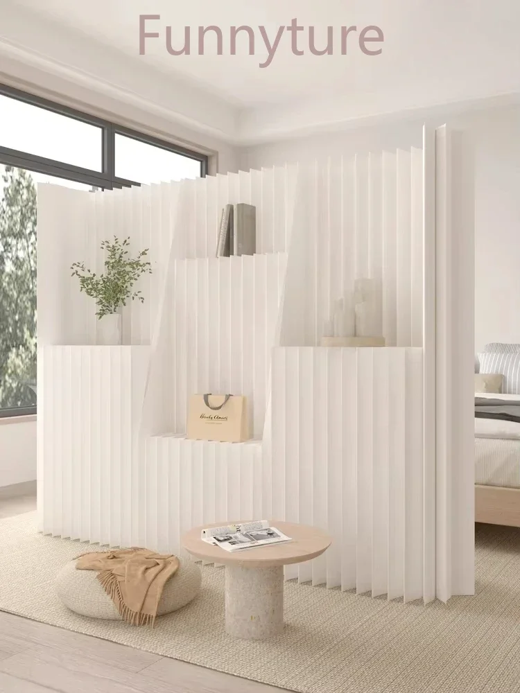 Screen Partition Office Commercial Display Shopping Mall Boutique Booth Folding Paper Rack Product Showcase Shelf Display