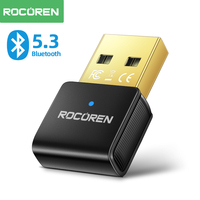 ROCOREN USB Mini Bluetooth Adapeter 5.3 5.0 For PC Wireless Mouse Bluetooth Dongle  Keyboard Music Audio Receiver Transmitter