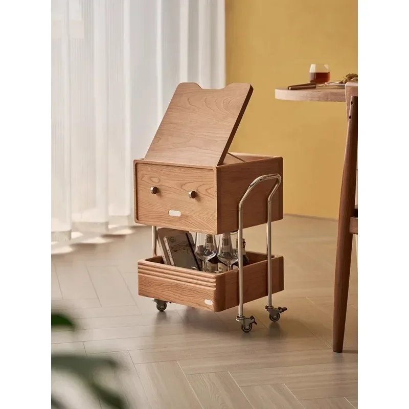 

Robot side few solid wood removable sofa side cherry wood bedroom TV side bedside table