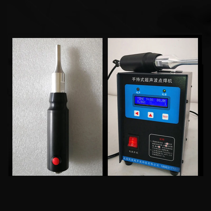 KXH-2806 Portable Ultrasonic Spot Welder for Plastic Netted Surface Ultrasonic Plastic Welding Machine Small Size