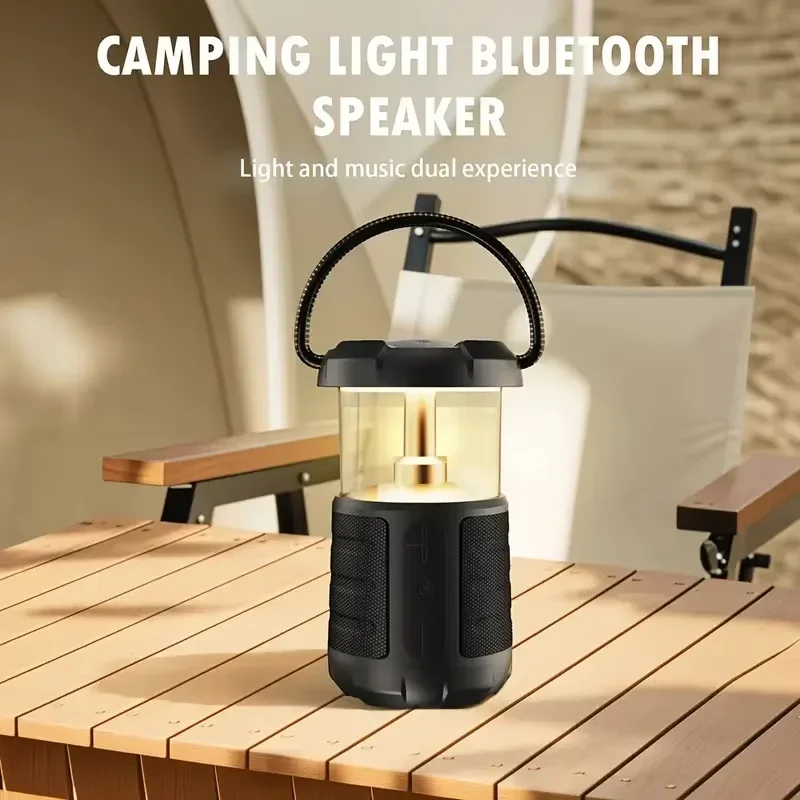 Fashion Portable Outdoor Camping Bluetooth Speaker Waterproof LED Lights Bluetooth Speaker For Travelling Support TF Card/USB