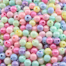 50-400Pcs 6-12mm Matte Round Shape Acrylic Beads Loose Spacer Ball For Jewelry Making Decorative Clothing DIY Necklace Bracelet