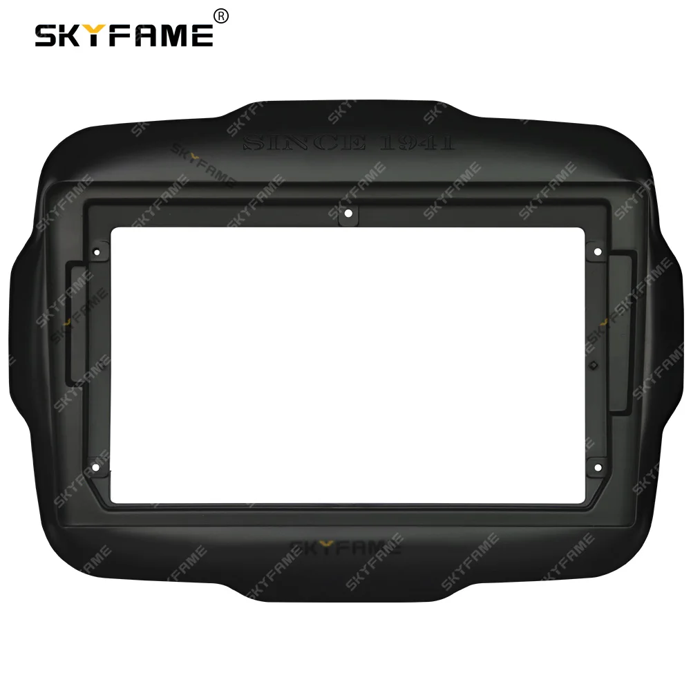 Skyfame adaptador de fáscia para quadro de carro, decodificador de caixa canbus, rádio android, kit de painel de montagem para jeep renegado