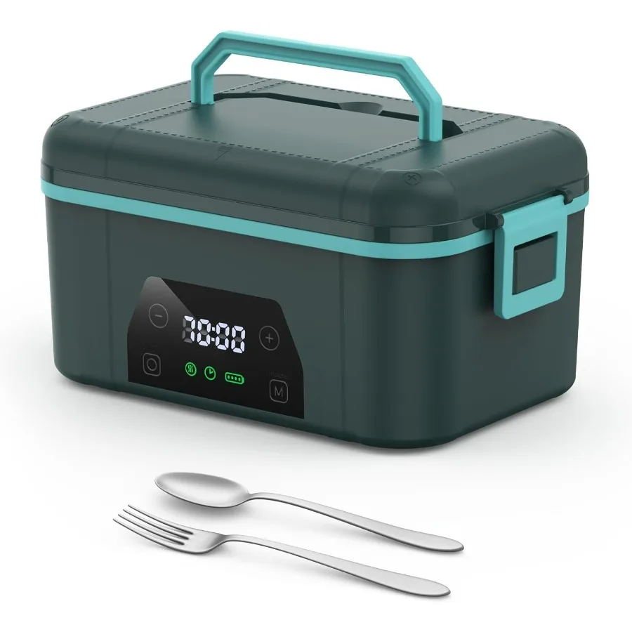

Cordless Electric Lunch Box for Adults, Heated Lunch Box Battery Powered with Automatic Heating, 44oz/1.3L Container with Insula
