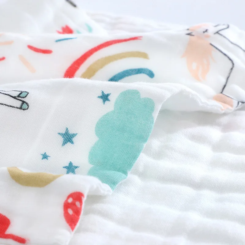 Baby Badetuch Junge Mädchen 100% Baumwolle Baby Handtuch Decke Für Neugeborene Baby Bademantel 6 Schichten Gaze Waschlappen Infant Swaddle