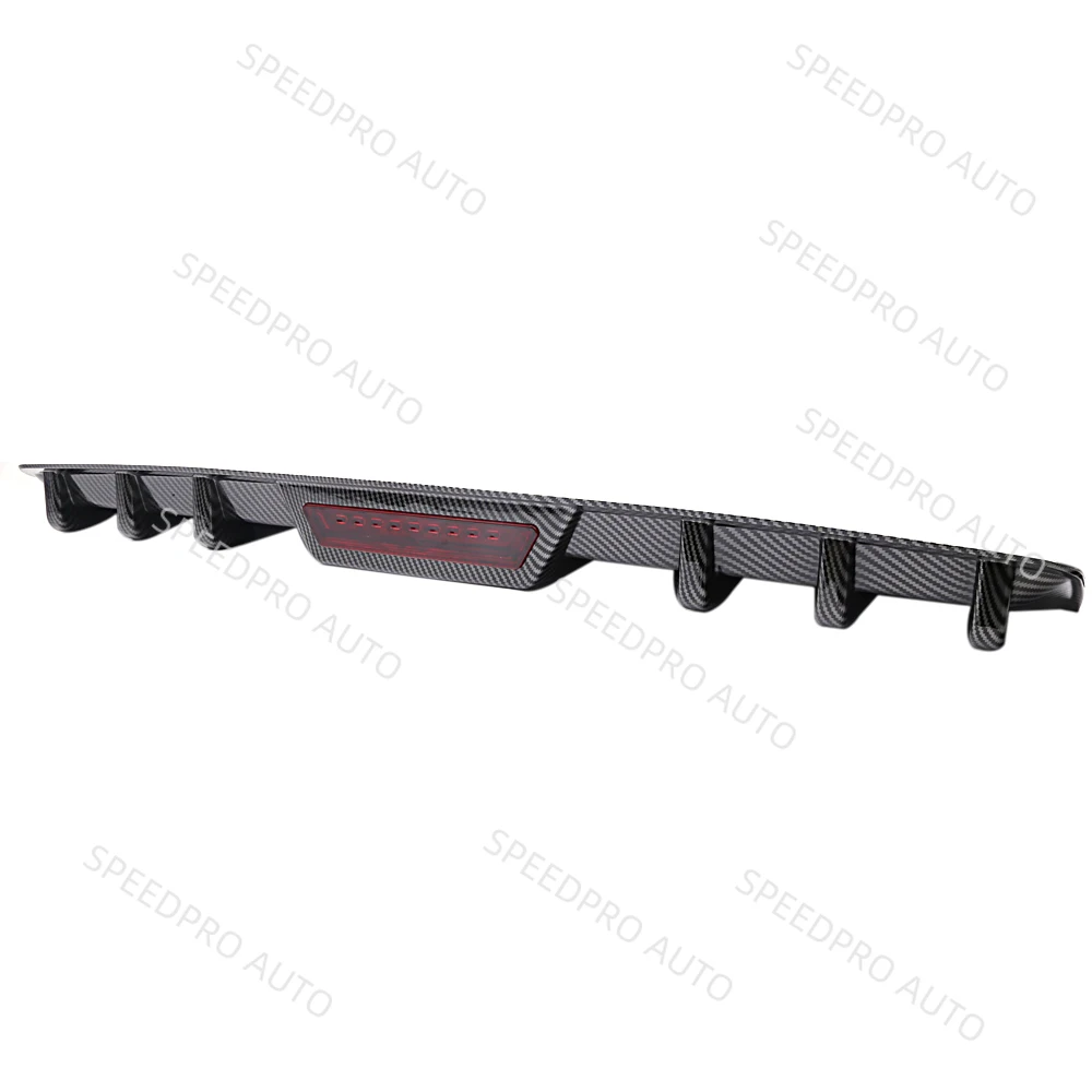 Car Rear Bumper Diffuser Spoiler Shark Fin Lip Tail Brake Stop For A-cura ILX 2013-2018 Carbon Fiber Auto Covers Parts