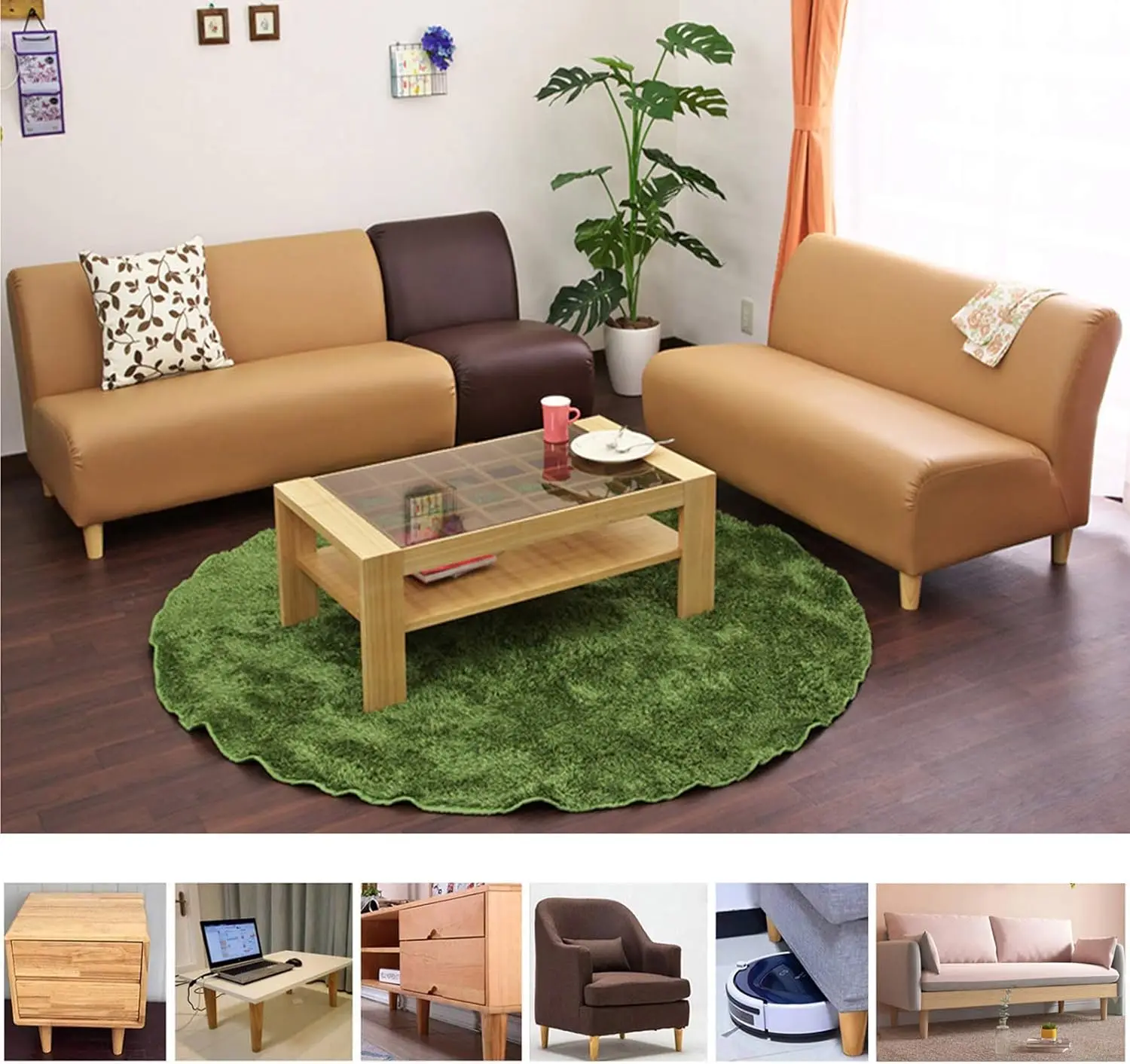 Pieds de Meubles en Bois Massif, de Remplacement, pour Table, Chaise, Commode, Canapé, avec Tampon de Protection en Caoutchouc, Vis Prépercées