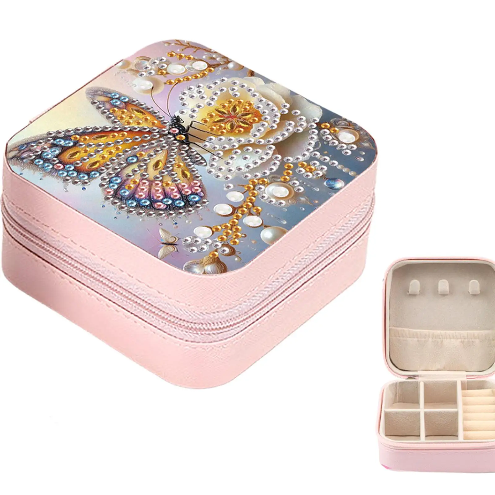 

Набор для алмазной живописи «сделай сам», вращающееся зеркало с шкатулкой для драгоценностей с алмазной живописью