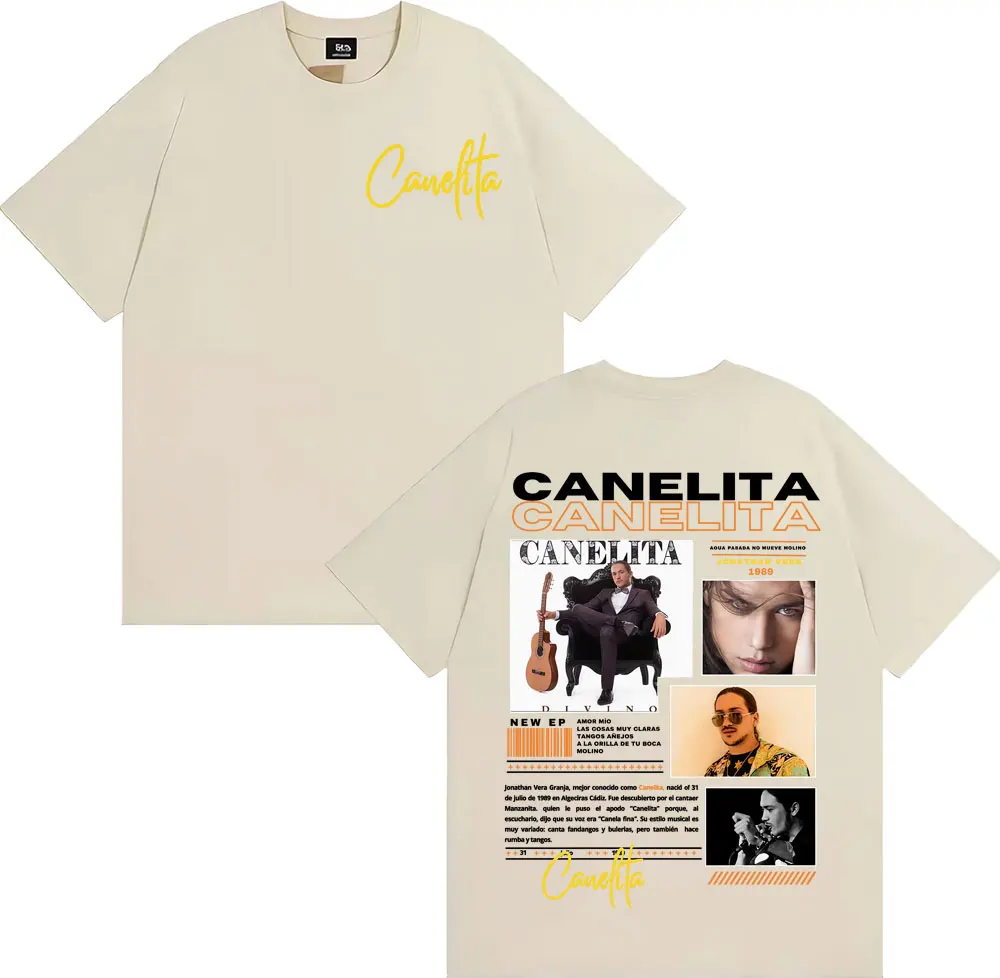 تي شيرت Canelita Jonathan Vera بغطاء جرافيك تي شيرت للرجال والنساء Harajuku Gothic High Street تي شيرت 100% قطن قصير الأكمام تي شيرت علوي