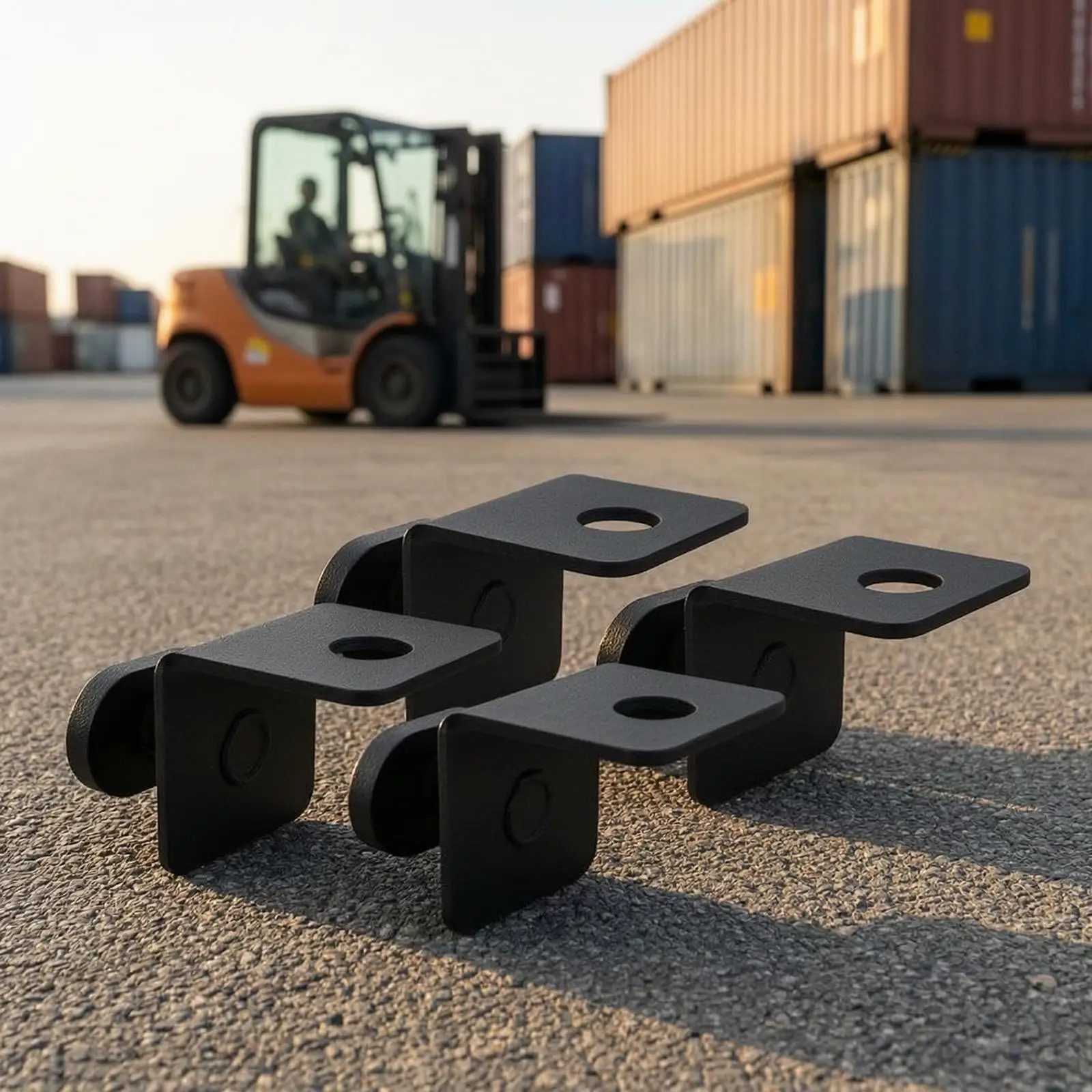 4 Pieces Container Anchoring Fitting Anti-Rust for Cargo Transport
