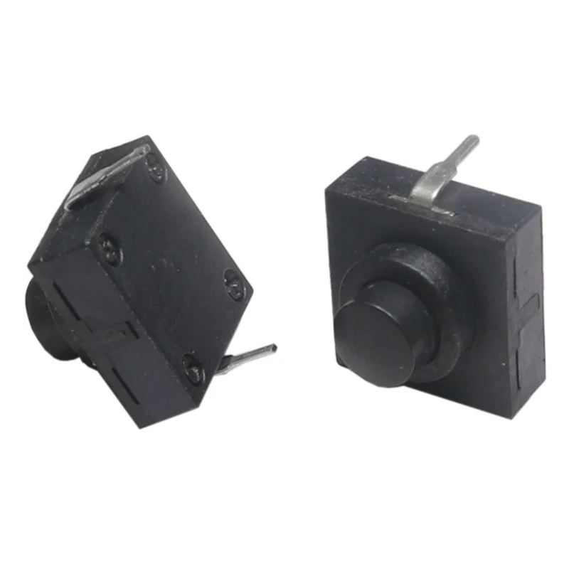 【30-10PCS】 Flashlight Button Switch 12 x 12 x 9point4 mm Self Locking 2 pin Easy Fit 1A 30V for Small Lighting Applications