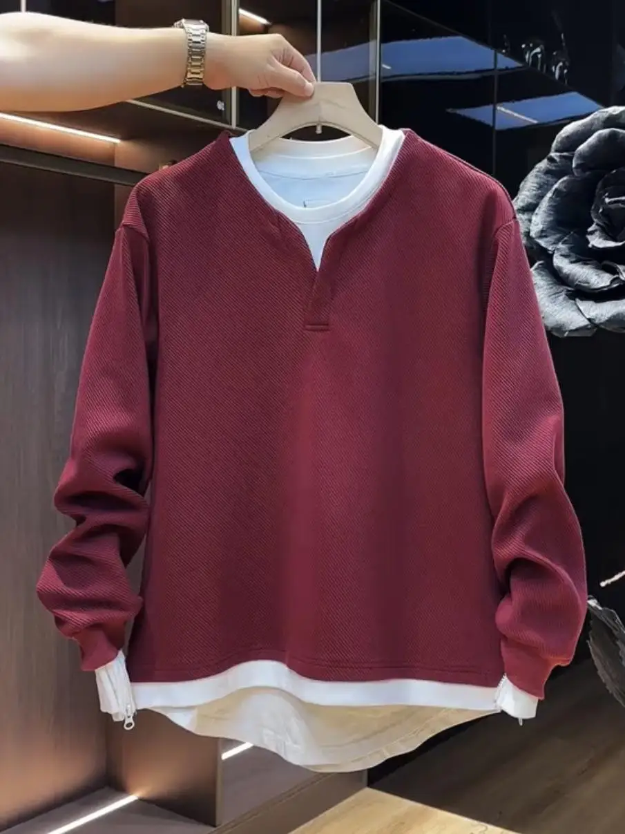 

Новая осенне-зимняя мужская толстовка с круглым вырезом, повседневная, с длинным рукавом, базовая, однотонная, удобная, для пар.