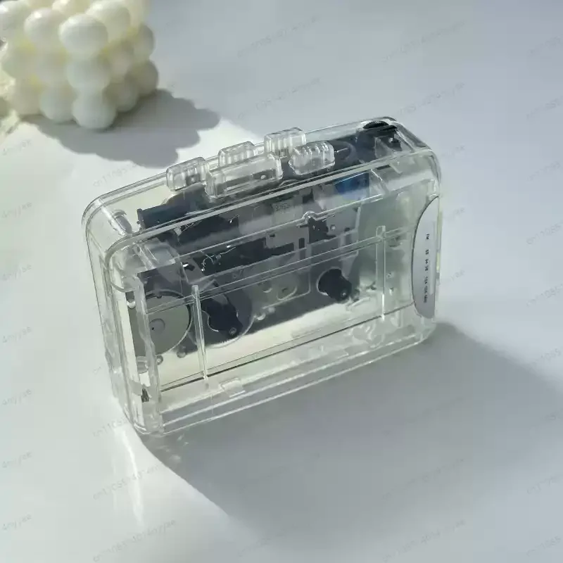 

Popular transparent tape player Walkman earphones portable radio cassette English listening player