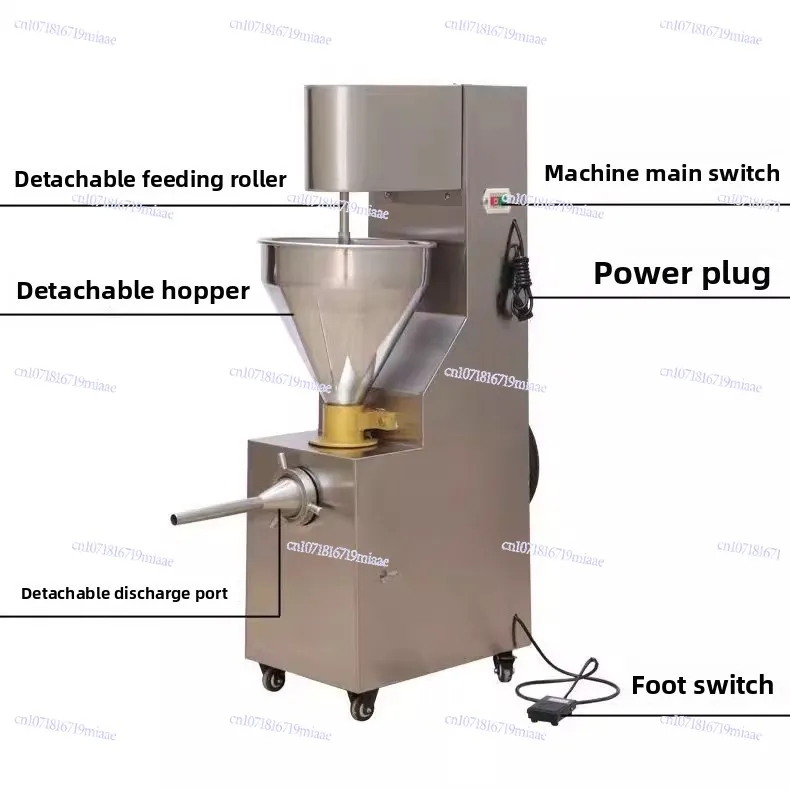 آلة حقنة شرجية آلة السجق الأوتوماتيكية الكبيرة آلة السجق العمودية متعددة الوظائف لدم الأرز الدبق الكهربائي