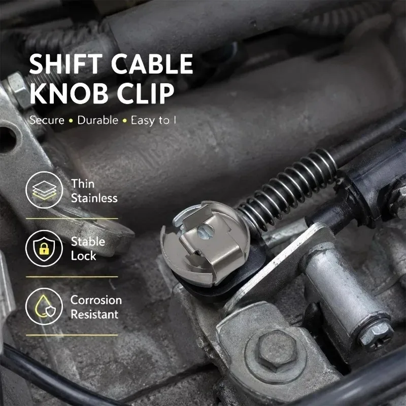 Car Shift Lever Cable Knob Clips Cable Connector Shift Linkage End Lock Washer Retaining Clip Fastener for Audi Seat Skoda VW