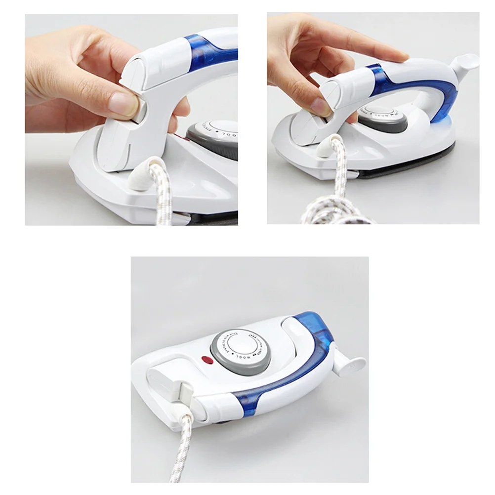 Mini Travel Iron Adjustable Temperature Foldable Portable Travel Iron Steamer Dryer with EU-plug