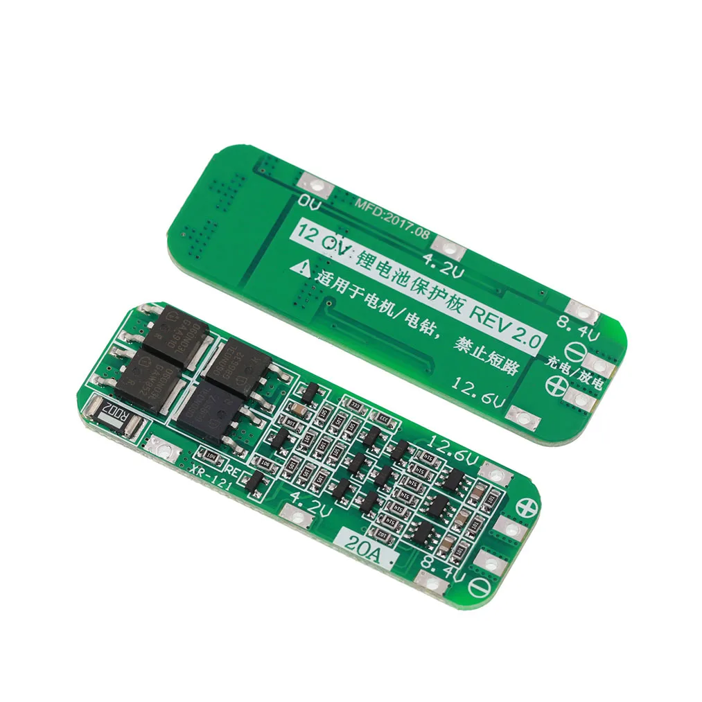 

BMS 3S 11.1V 12V 12.6V 20A Li-ion 18650 Battery Charge Board With Balance Function Short Circuit / Temperature Protection