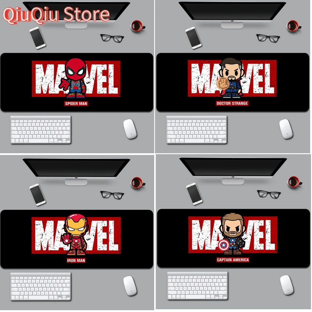 

Marvel Spider Man/Captain America/iRon Man/Doctor Strange Gaming Mat Non-slip Anti Fray Stitching Mouse Pad
