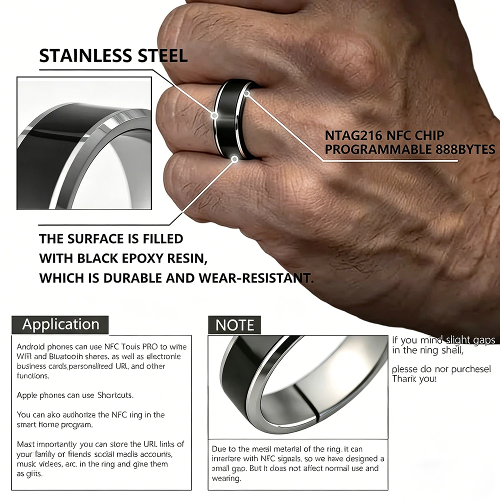 NFC Ntag216 Smart Ring van roe - Smart Ring Nfc Pay recensie en prijs