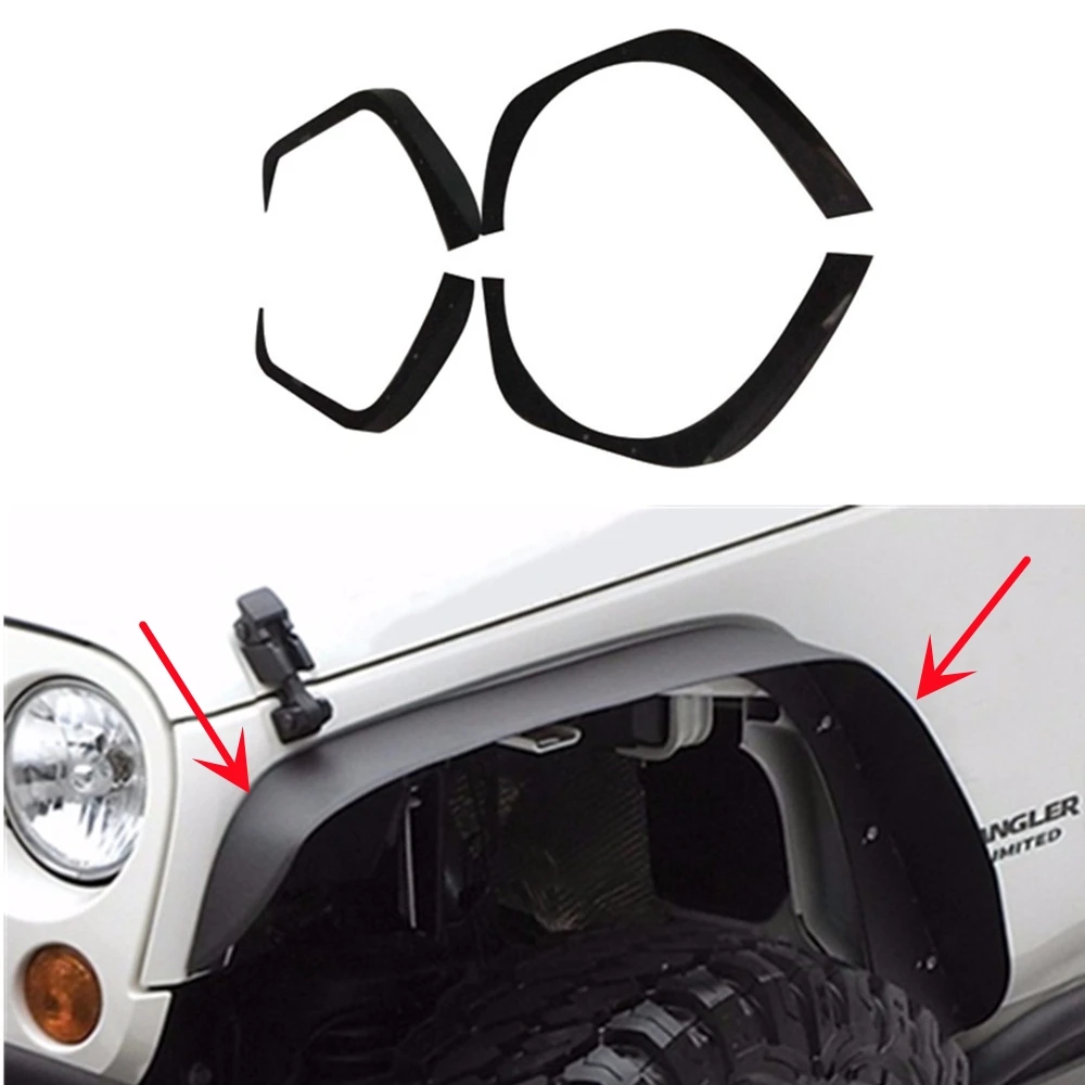 Steel Flat Style Fender Flares For Jeep For Wrangler JK 2007-2017 J064 LantSun