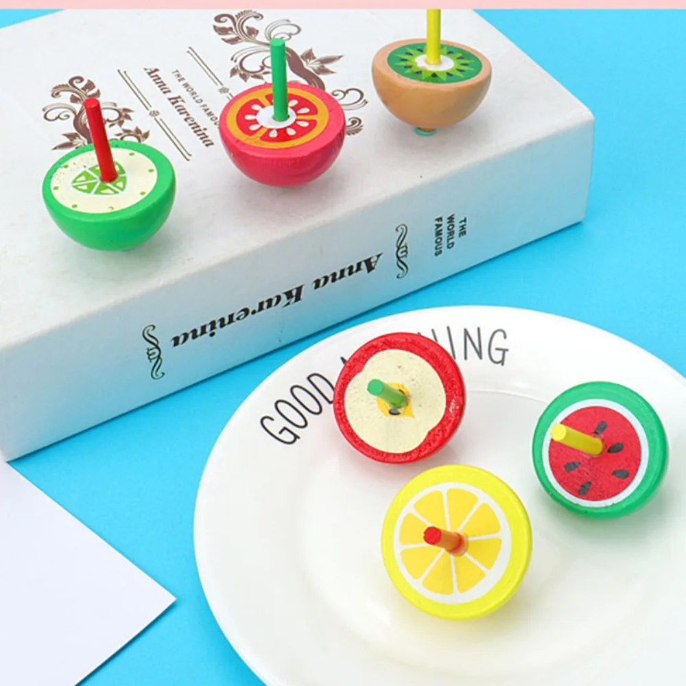 5/10Pcs Wooden Fruit Spinning Top Toys for Kids Birthday Party Wedding Guest Gifts Christmas Carnival Party Favor Package Reward