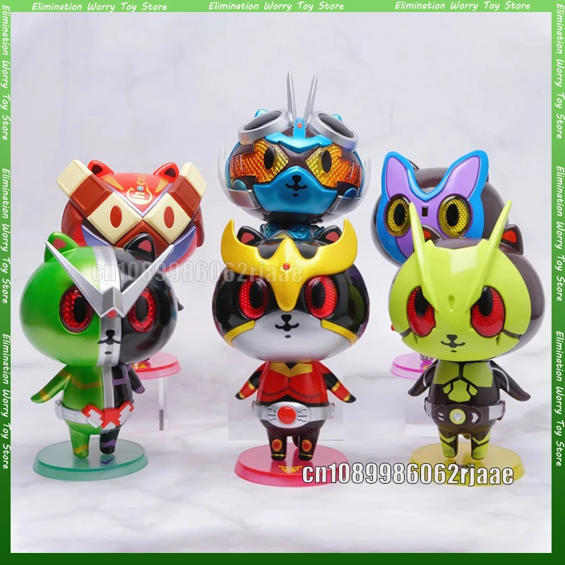 

Kamen Rider Art Vinyl Series Kuuga Zero One Gotchard Valen Blind Box Handmade Double Rider Empty Me Doll Ornament Collect Model