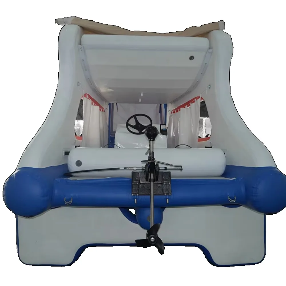 قارب قابل للنفخ جديد بحجم مخصص من SHUNYUAN مع محرك كهربائي بسعة 100-500 كجم للركاب لليخوت العائمة في الهواء الطلق #3