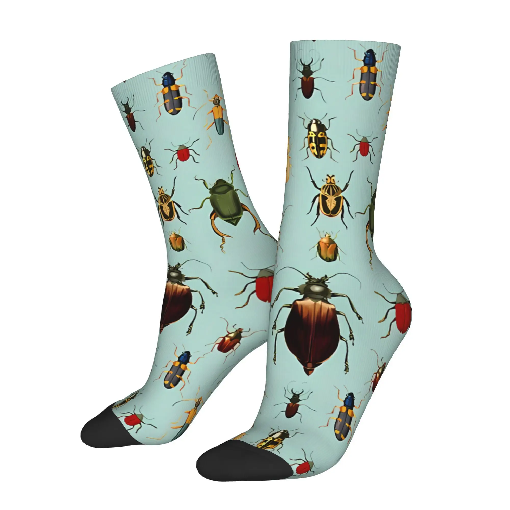 

Antique Beetles Bugs Sock Printed Man Polyester Fashion