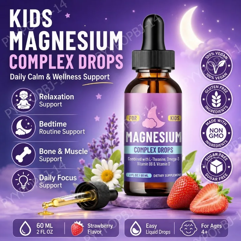 Kids Magnesium Complex Drops with Omega 3 Vitamin D