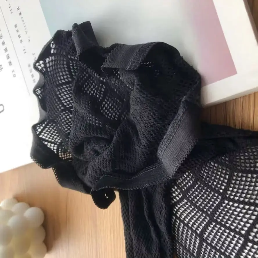 Plus Size Women Fishnet Tights Sexy Weave Thigh High Stockings Suspender black Fish Net Garter Grid Pantyhose Gothic Lace Tights