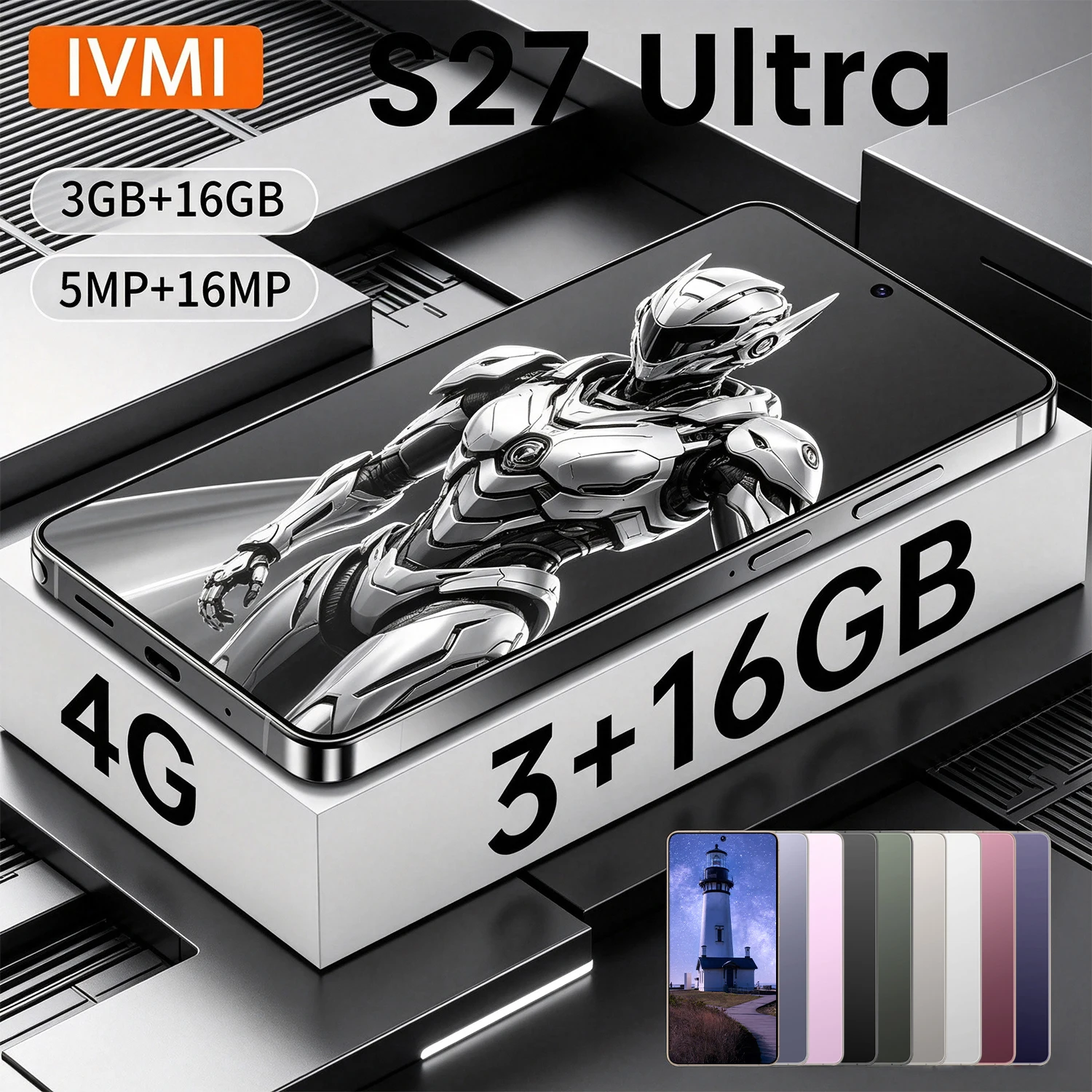 New IVMI Global S27 Ultra Super Economy Mobile Phone Smartphone 6.9-inch Android10 3GB+16GB Dual Card Google Mall