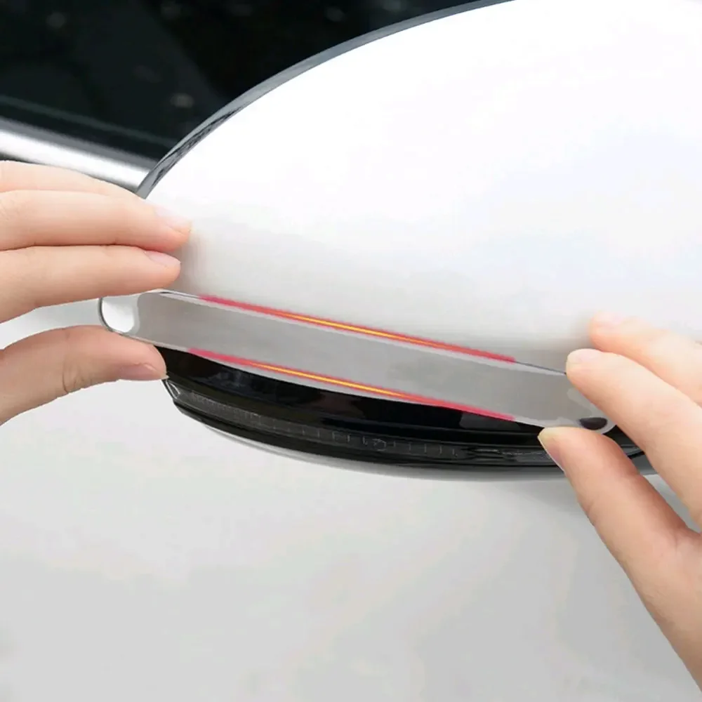 

10x Clear Car Edge Anti-Collision Strip Silicone Rubber Rear View Mirror Cover Protection Strip Car Door Handle Bumper Strip