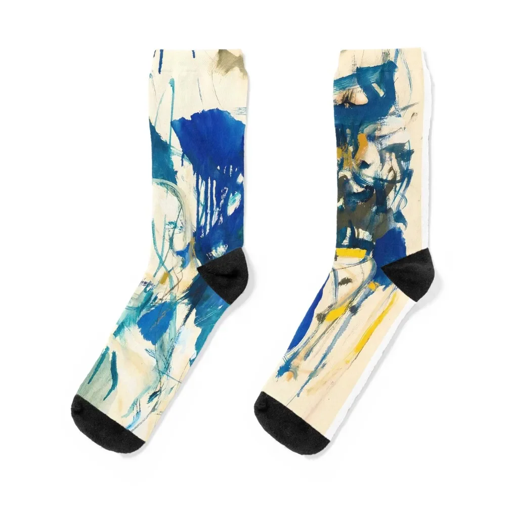 

joan mitchell paintings art Socks new year floral sports and leisure football Socks Women Men's