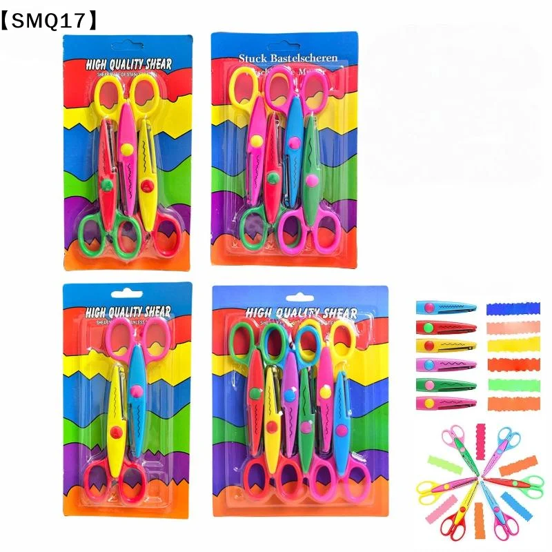 2/3/4Pcs/set Scissors Wavy Pattern Paper Cutter DIY Handmade Tools Paper Craft Card Photo Scissors Gifts Office Supplies【SMQ】