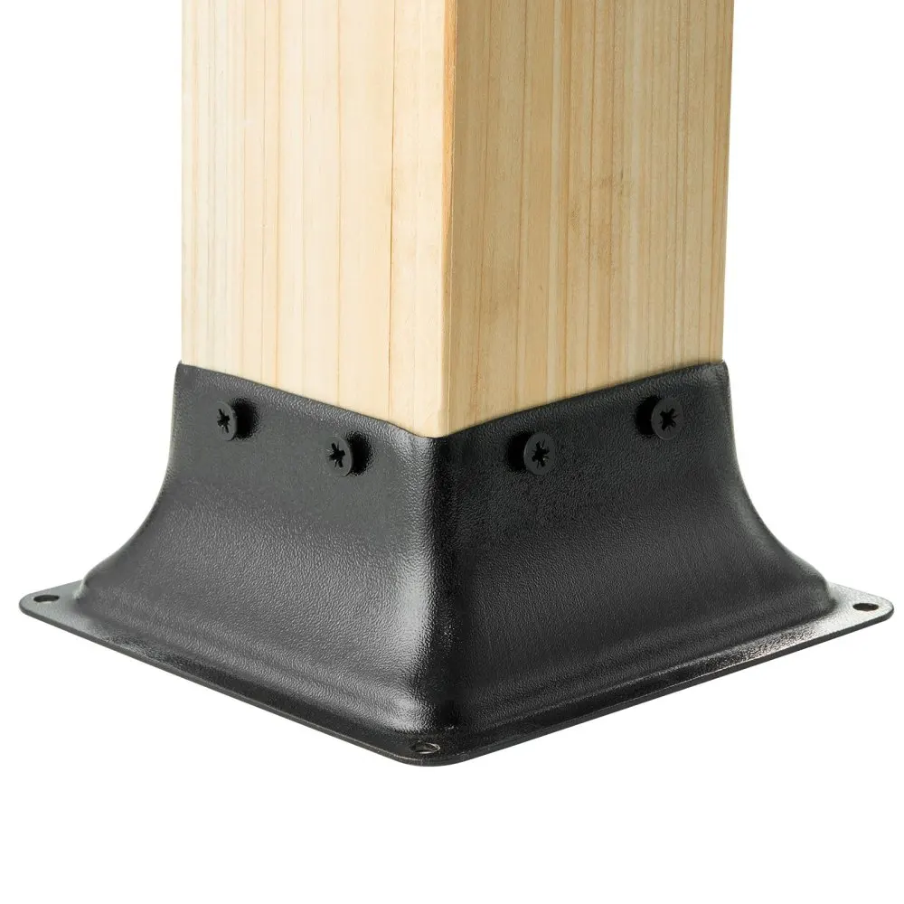 

20Pcs 4x4 Post Base (3.6"x3.6" Internal) Heavy Duty Powder-Coated Steel Bracket for Wood Post Deck Porch Handrail Support