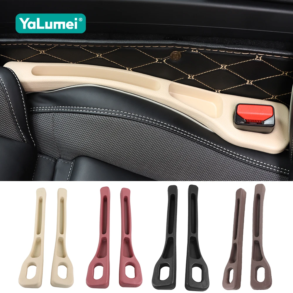 New Car Seat Gap Filler Organizer Waterproof Universal Car Seat Gap Anti-leak Stopper Strip 2Slot Seat Gap Storage Organizer