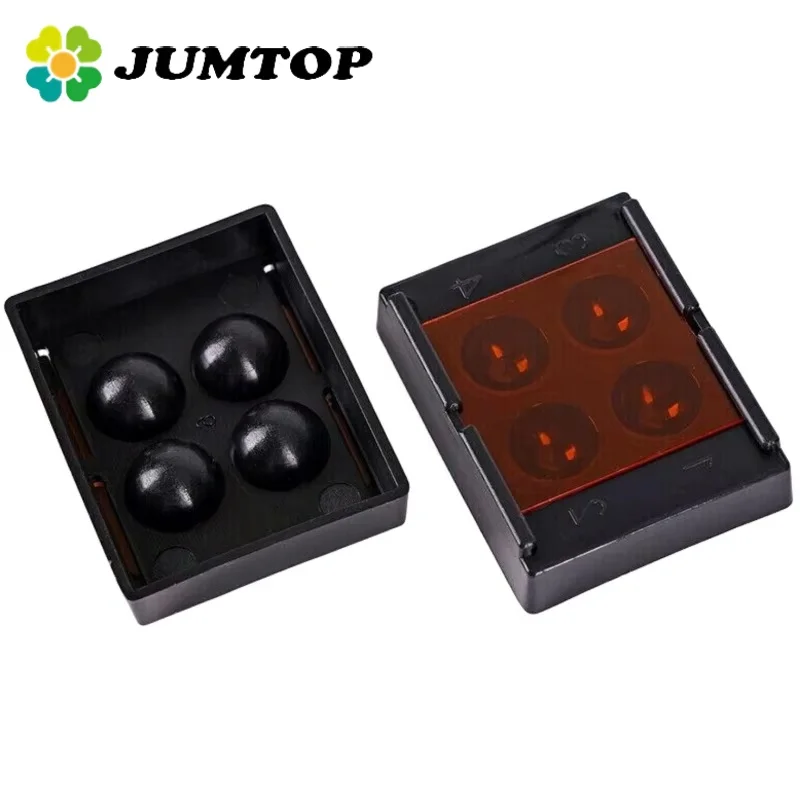 JUMTOP Dental Veneer Box 4 Holes Teeth Patch Shading Light Storage Case Mix Composite Resin Shade Light Hood Organizer Tool