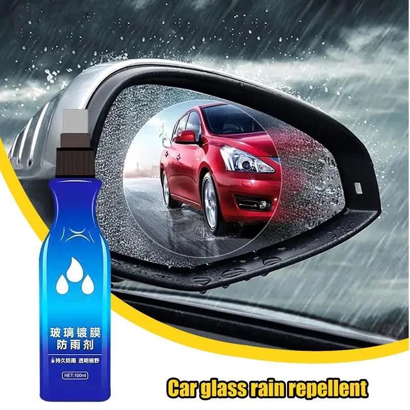 Anti Fog Windshield Cleaner 3.38oz Car Windshield Defogger Solution Rainproof Rearview Looking-glass Coating Hydrophobic For