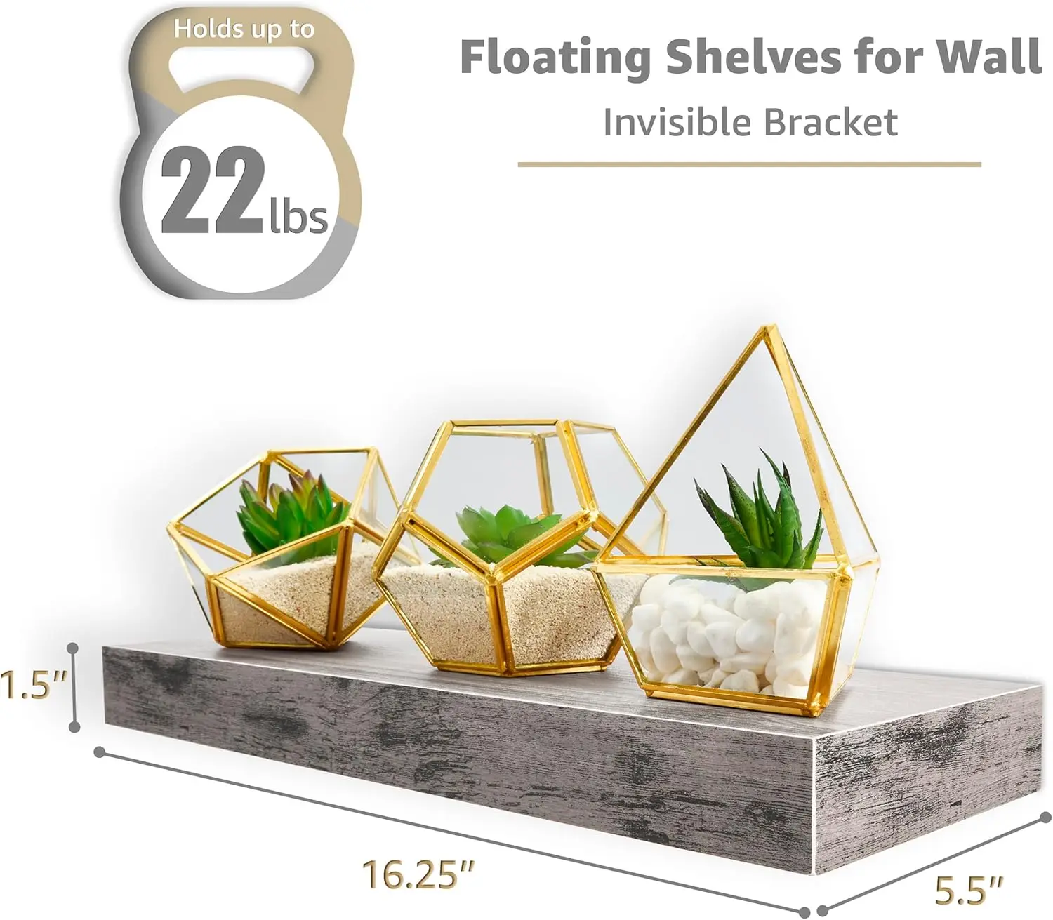 

Sorbus Floating Shelves For Wall, Bathroom Shelves Wall Mounted For Kitchen, Bedroom, Bathroom Storage Over Toilet, Hanging