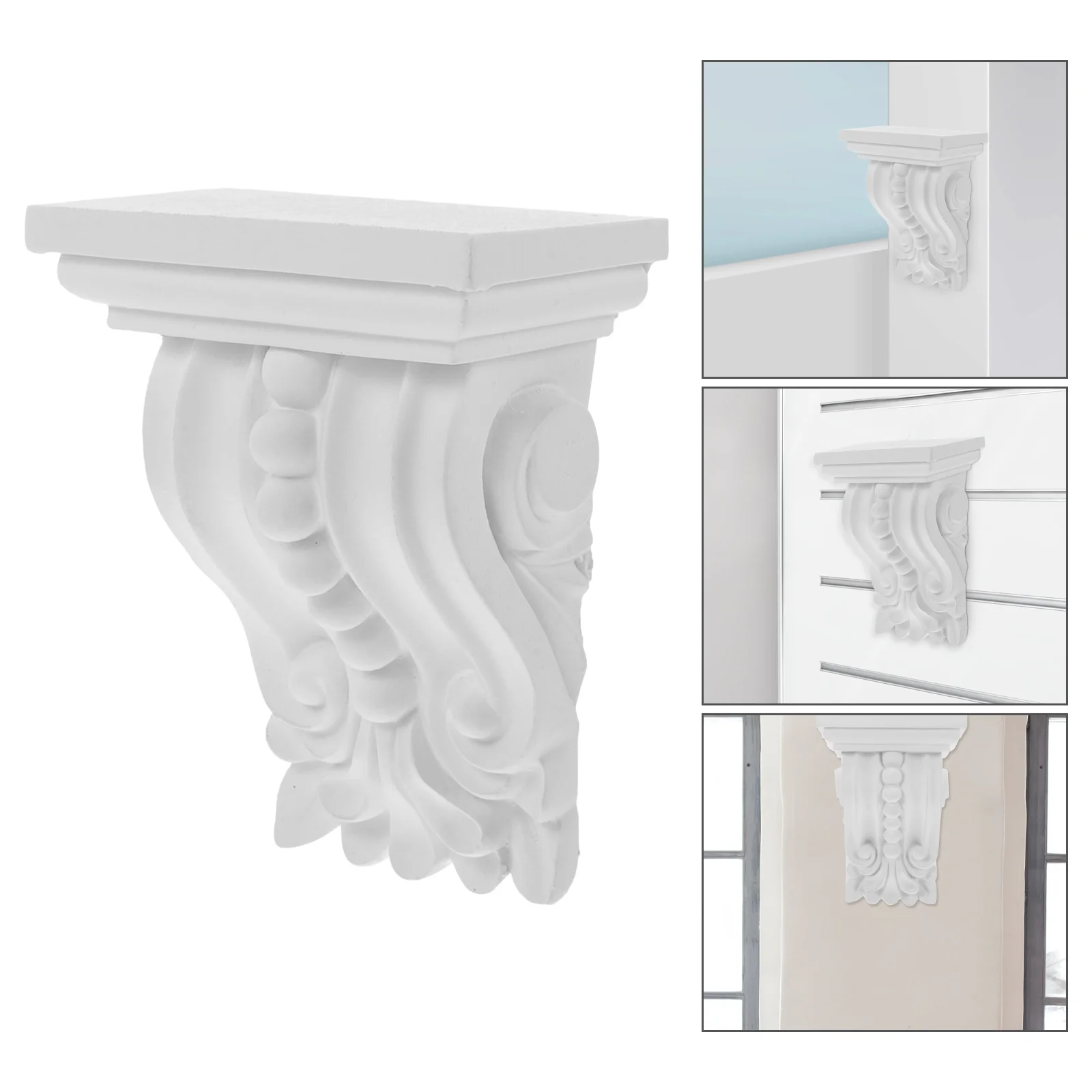 

European Style PU Roman Column Carved Applique Corner Corbel Ceiling Wall Decor Elegant Home Decorations Carved Applique