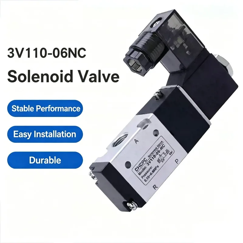 Control Valve Electric Gas Magnetic Valve Alumium Body 3V110-06 12V 1/8