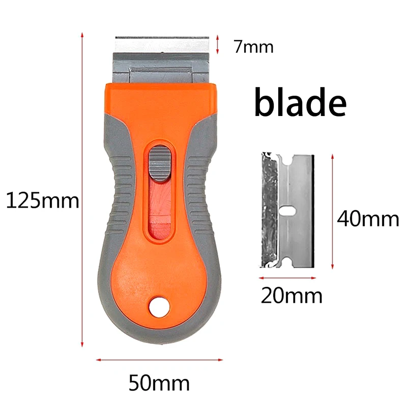 Clear Labels, Stickers, Paint with Glue Removal Blade Set and Adjustable Telescopic Knife