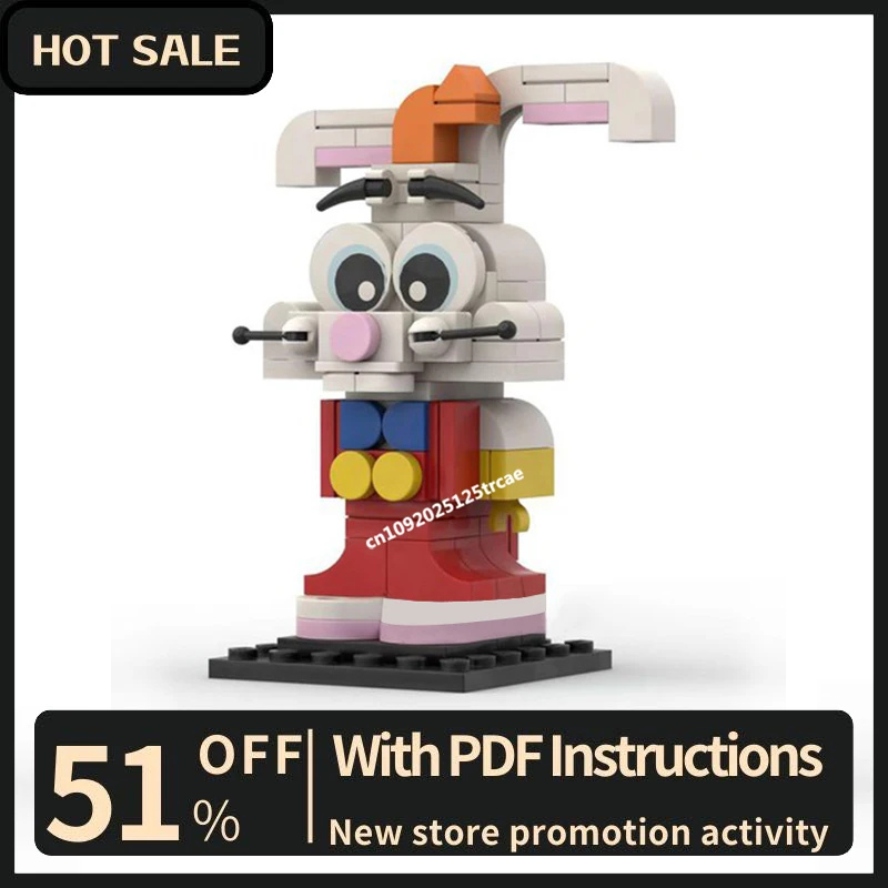 

New Popular Cartoon Series Roger Rabbit Character Square Head Figures Model Blocks Diy Creative Ideas Kids Toys Birthday Gift