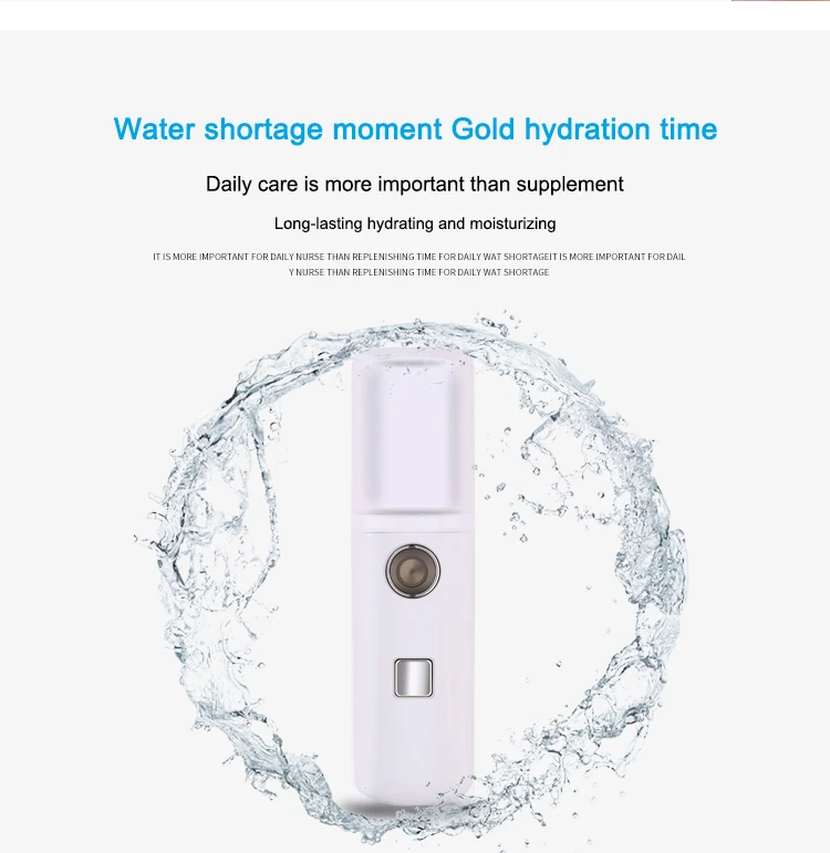 Pelembab Udara Kecil Portabel USB Isi Ulang 30ML Meteran Air Genggam Penyebar Pengisian Ultrasonik Minyak Susu Mini Wajah Kukus