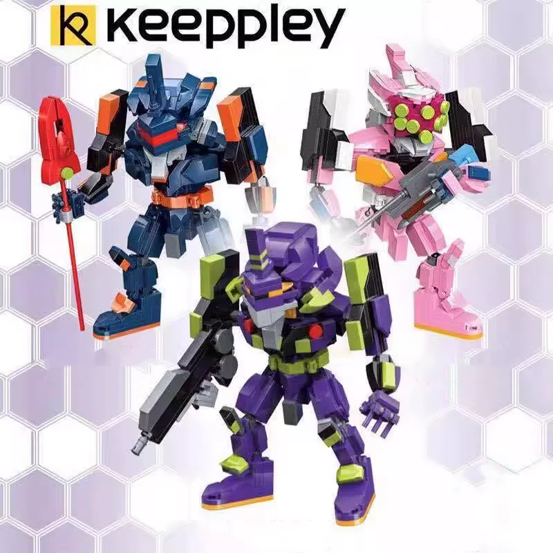 keeppley EVA building blocks assembled robot model Kawaii collection ornaments children's toys Christmas birthday gifts