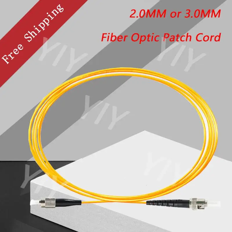 

10pcs/Lot 3 Meters ST/UPC- FC/UPC Fiber Optic Jumper Cable Single Mode Simplex 2.0MM or 3.0MM Fiber Optic Patch Cord FTTH