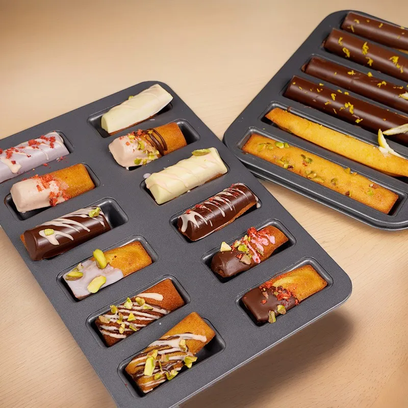 

Форма для выпечки финаньеров из углеродистой стали с антипригарным покрытием, мини-форма для хлеба в виде 3D-цилиндра, прочный кухонный инструмент для выпечки